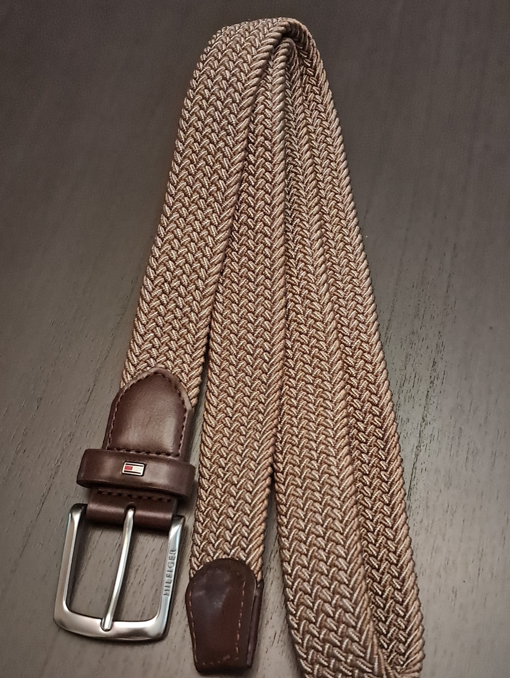 Tommy Hilfiger Men's Woven Stretch Belt - Brown